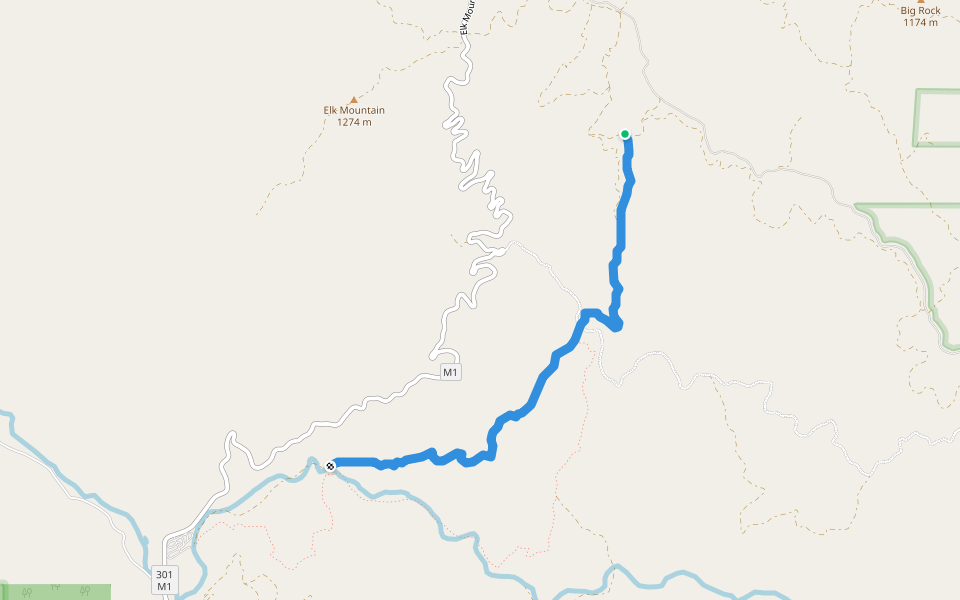 Trail 01 (Black Diamond) - 9W40 walking route map in Upper Lake