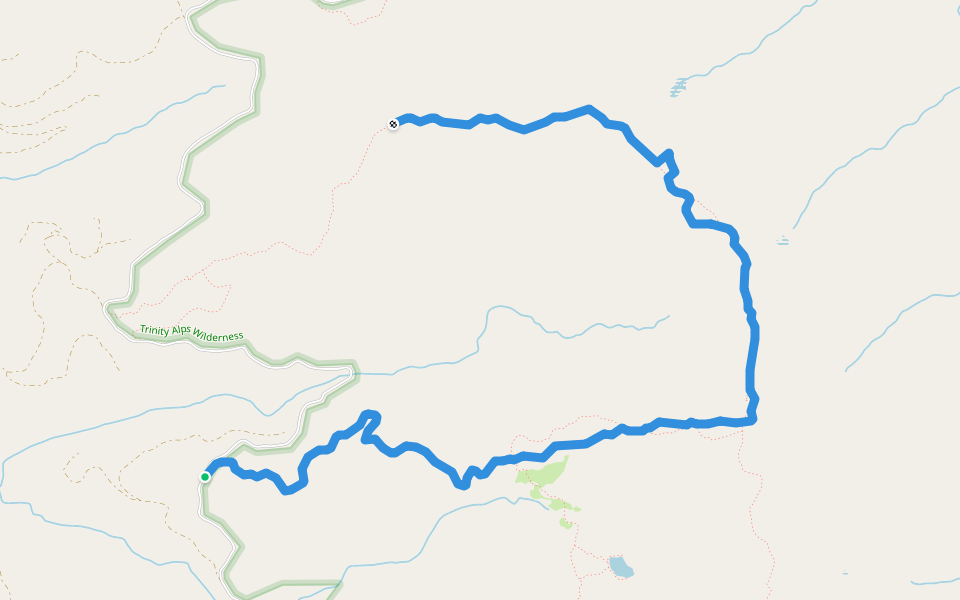 Packsaddle Ridge Trail walking route map in Willow Creek