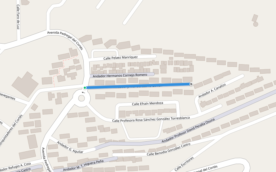 Andador J. Manuel Ibarra Galván walking route map in La Paz