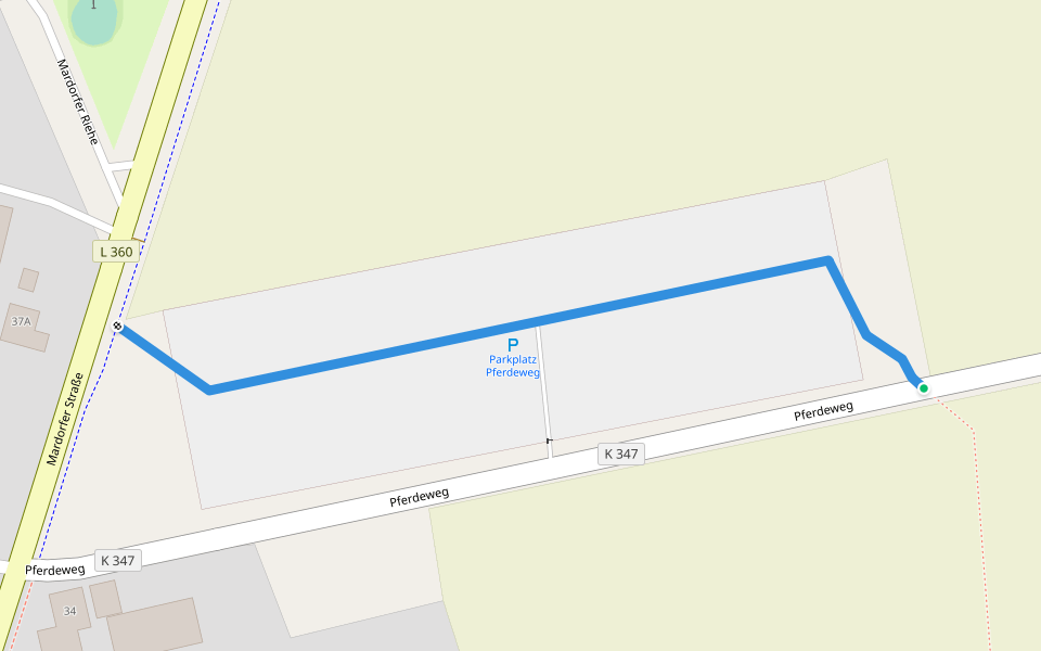Parkplatz (L) Pferdeweg walking route map in Neustadt am Rübenberge