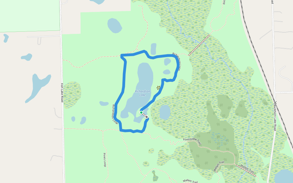 Richardson Loop walking route map in Holly