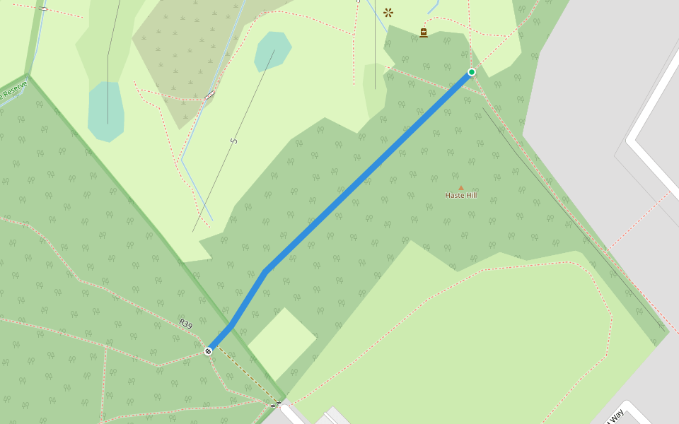 R40 walking route map in Northwood