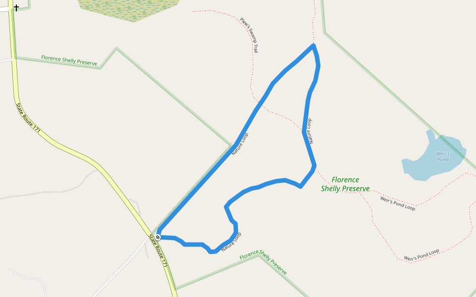 Nature Loop walking route map in Thompson