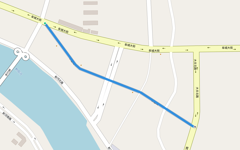 新盛街 walking route map in Yan Cheng Shi