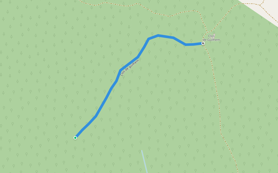 Clos de guilhem walking route map in La Rochegiron