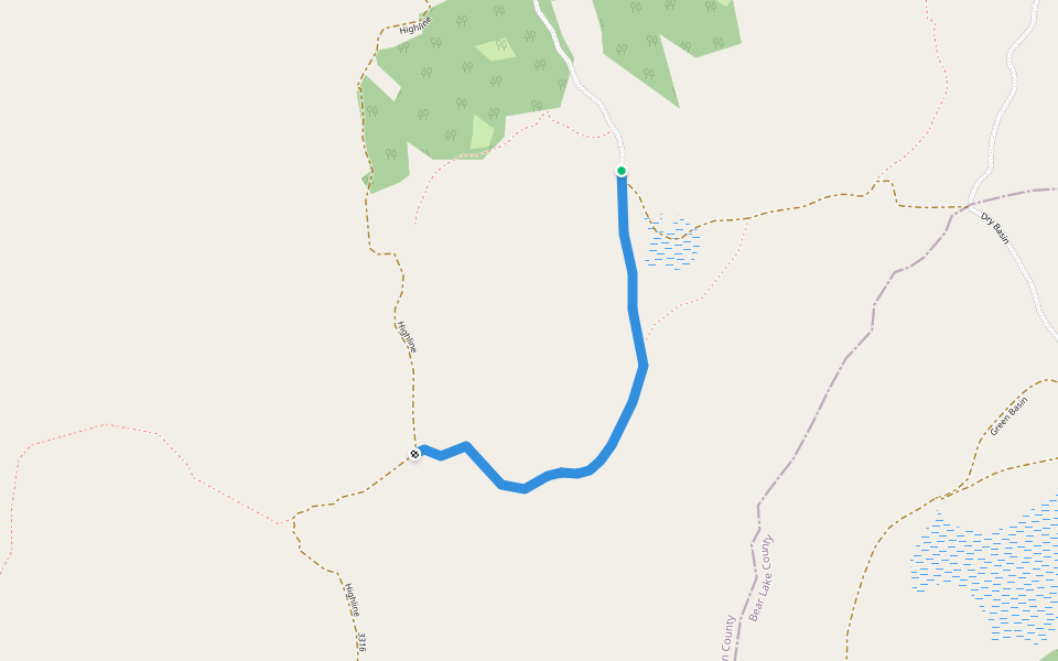 Dry Basin walking route map in Preston