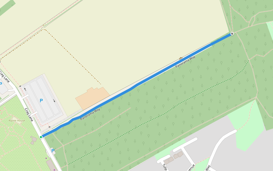 Panorama Way walking route map in Beckwithshaw