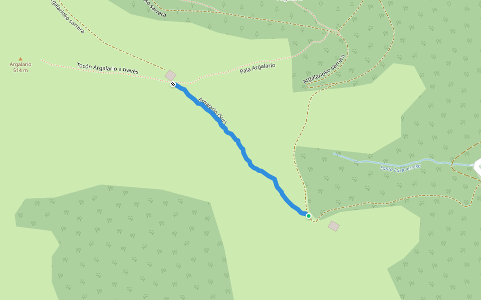 Argalario (Sur) walking route map in Barakaldo
