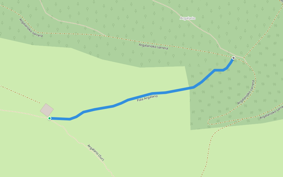 Pala Argalario walking route map in Barakaldo