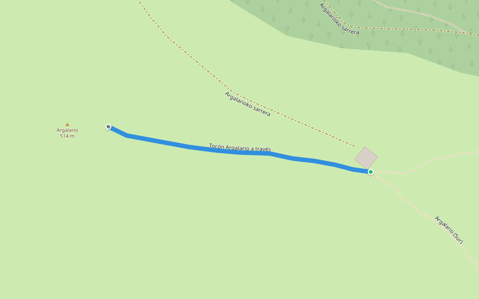 Tocón Argalario a través walking route map in Barakaldo