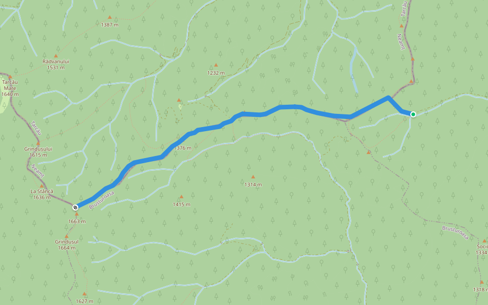 Banda H walking route map in Tărhăuși