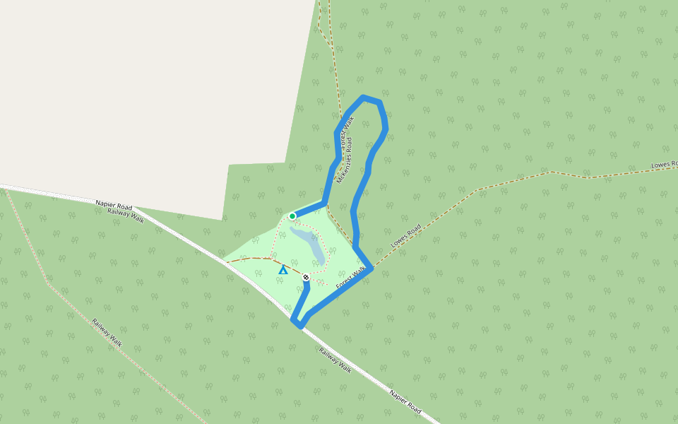 Forest Walk walking route map in Won Wron