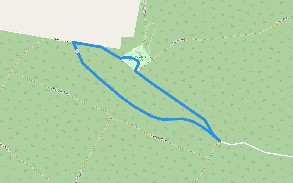 Railway Walk walking route map in Won Wron