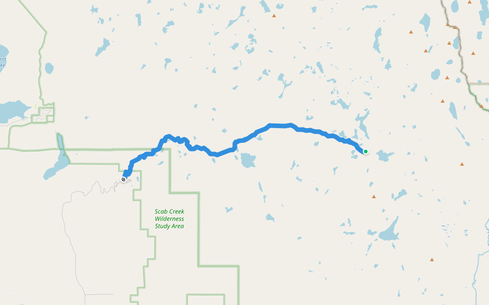 Scab Creek Trail walking route map in Boulder
