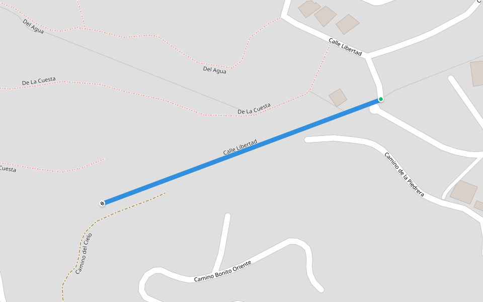 Calle Libertad walking route map in Cabo San Lucas