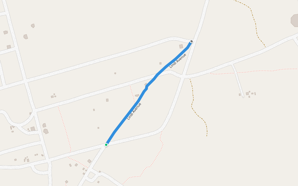 Lindi Avenue walking route map in Mtwara