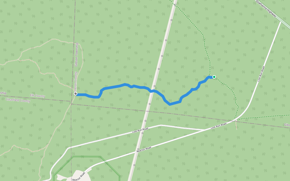 Meeker Trail walking route map in Frenchville