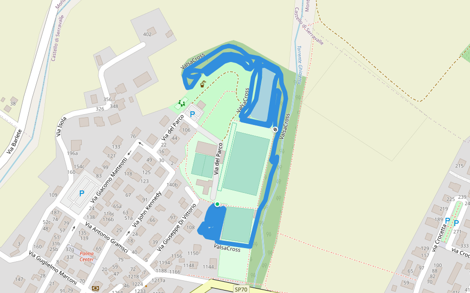 ValsaCross walking route map in Castelletto