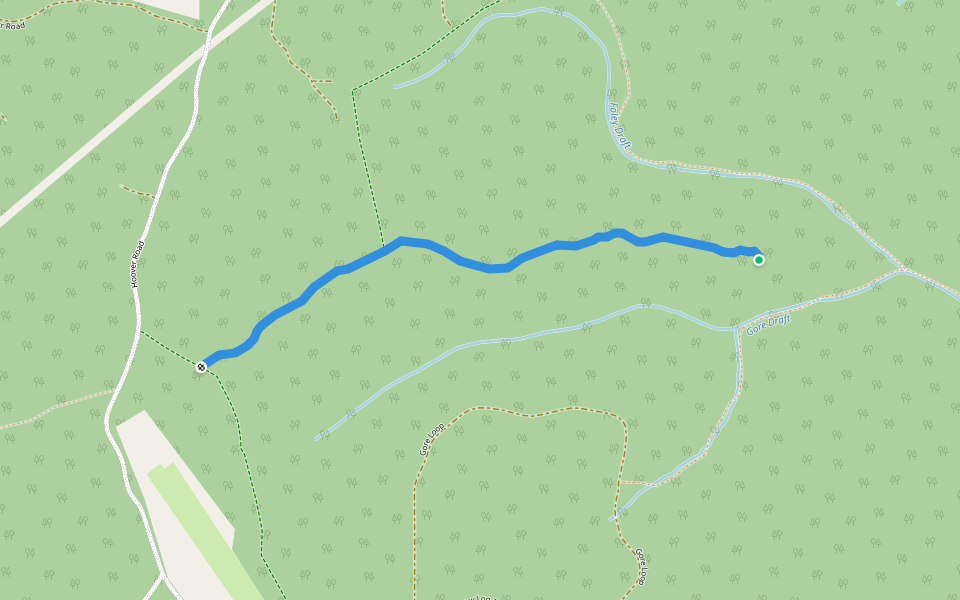 Gore Vista Trail walking route map in Driftwood