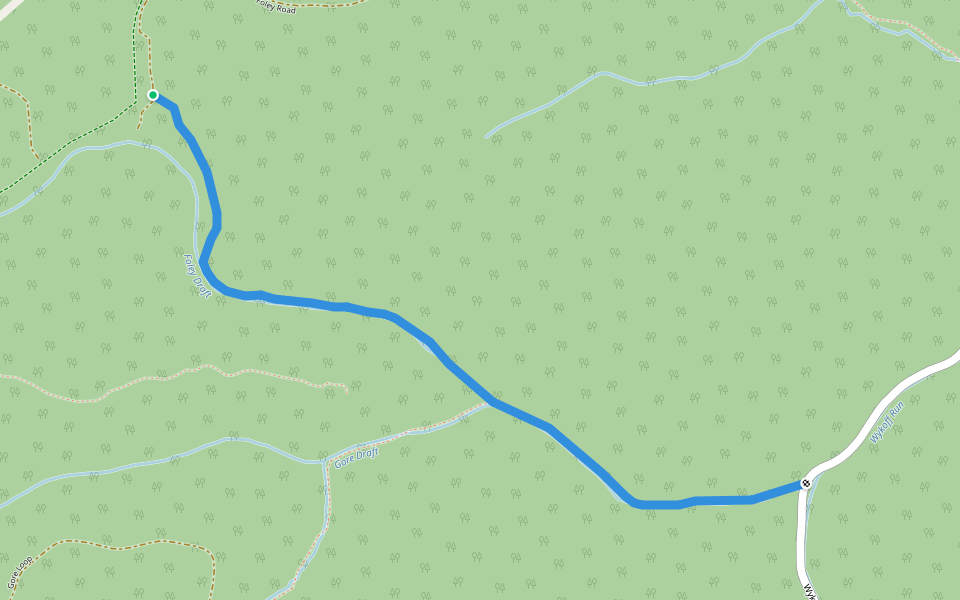 Sevinski Trail walking route map in Driftwood