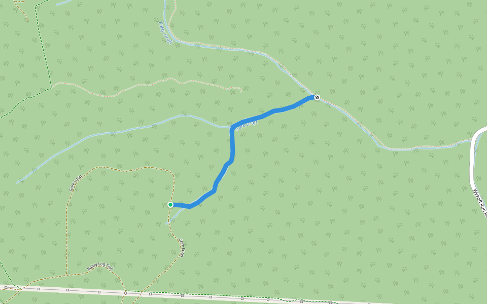 Gore Draft Trail walking route map in Driftwood