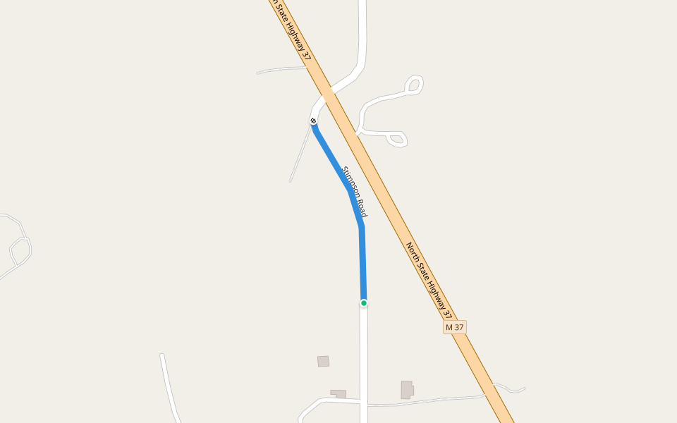 Stimpson Road walking route map in Middleville