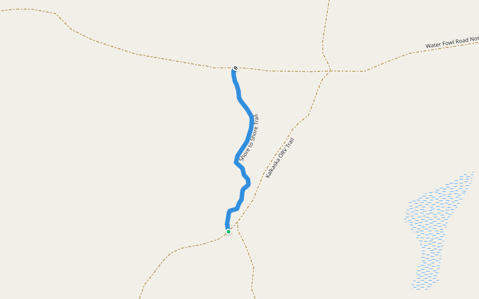 Shore to Shore Trail walking route map in Kalkaska