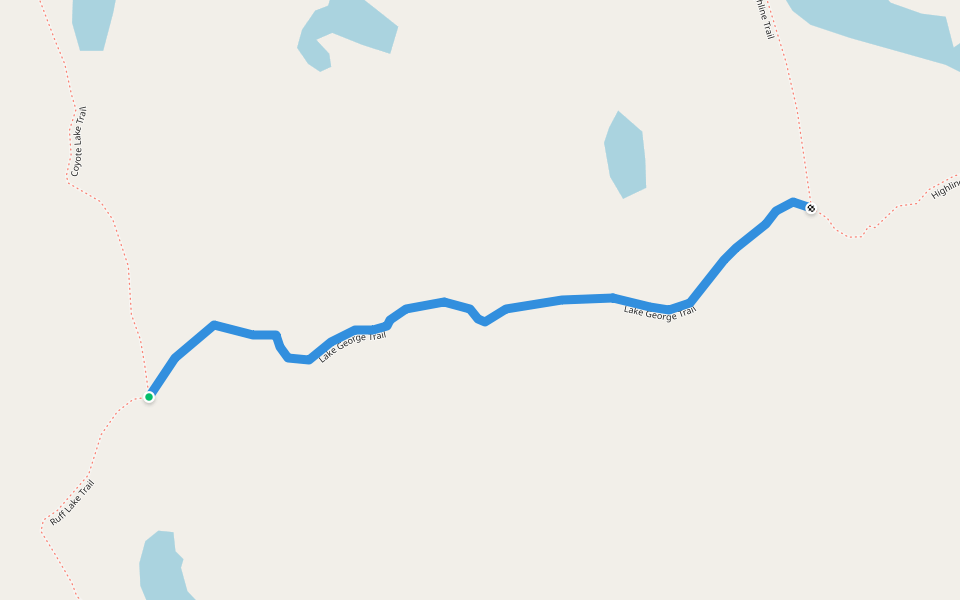 Lake George Trail walking route map in Boulder