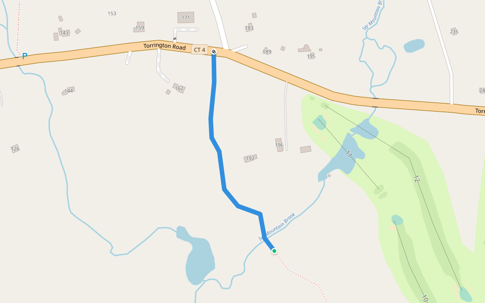 Goshen Land Trust walking route map in Goshen