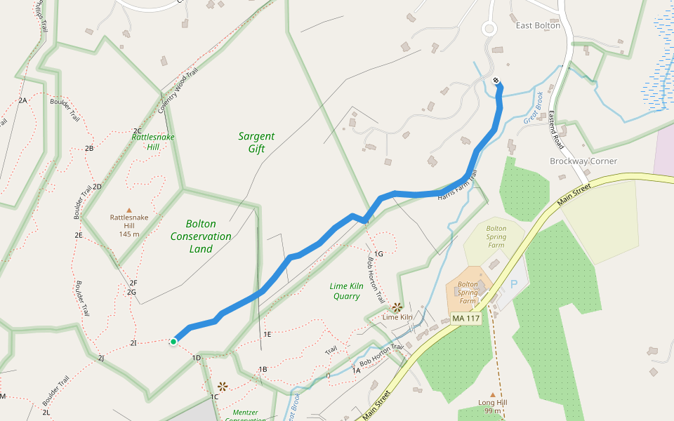 Harris Farm Trail in Massachusetts | Walking Map