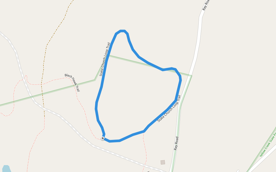 Stake Church Loop Trail walking route map in Penn Run