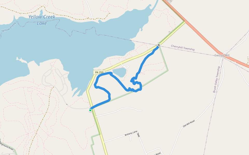 Paul Trail walking route map in Penn Run