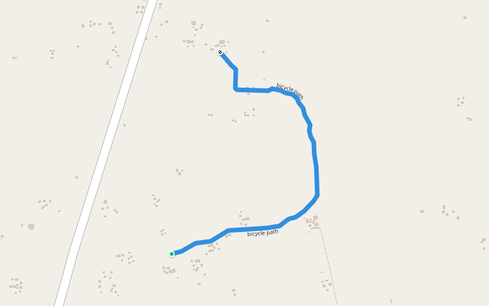 bicycle path walking route map in Apigikwe