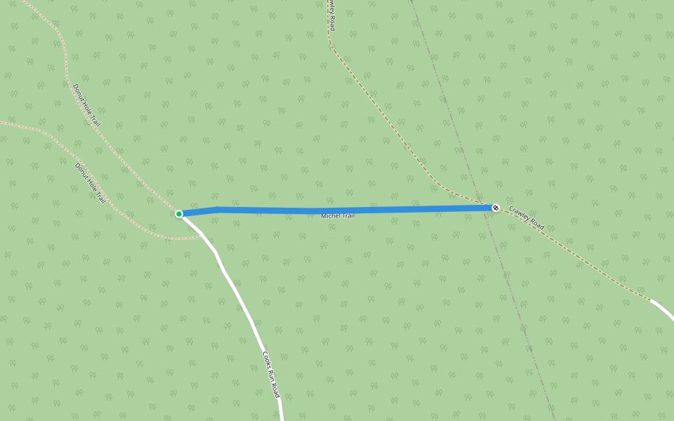 Michel Trail walking route map in Renovo