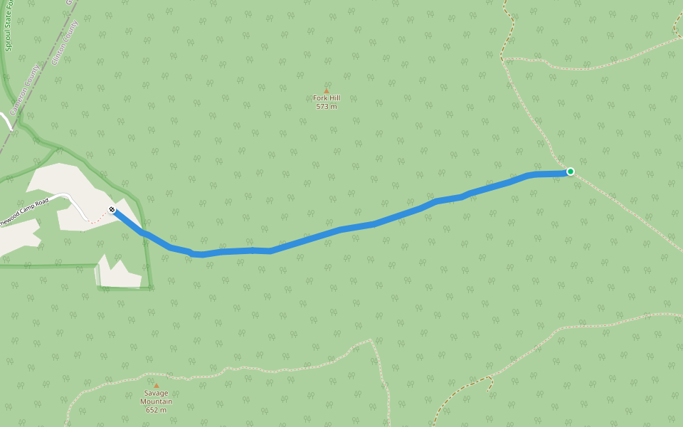 Smith Branch Trail walking route map in Renovo