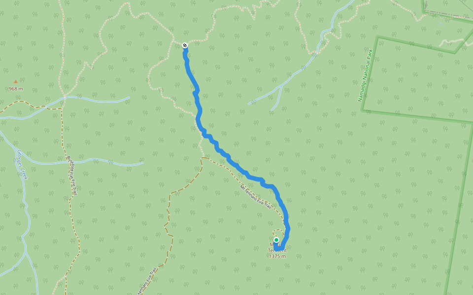 New "Mt Tennent track-2021 Built" walking route map in Tharwa