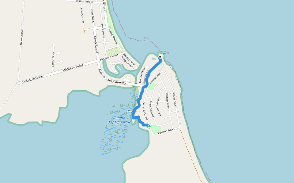 Tumby Bay Mangrove and Nature Walk walking route map in Tumby Bay