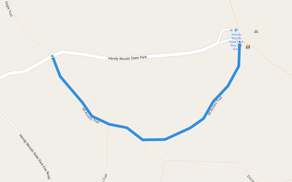 All Access Trail walking route map in Philo