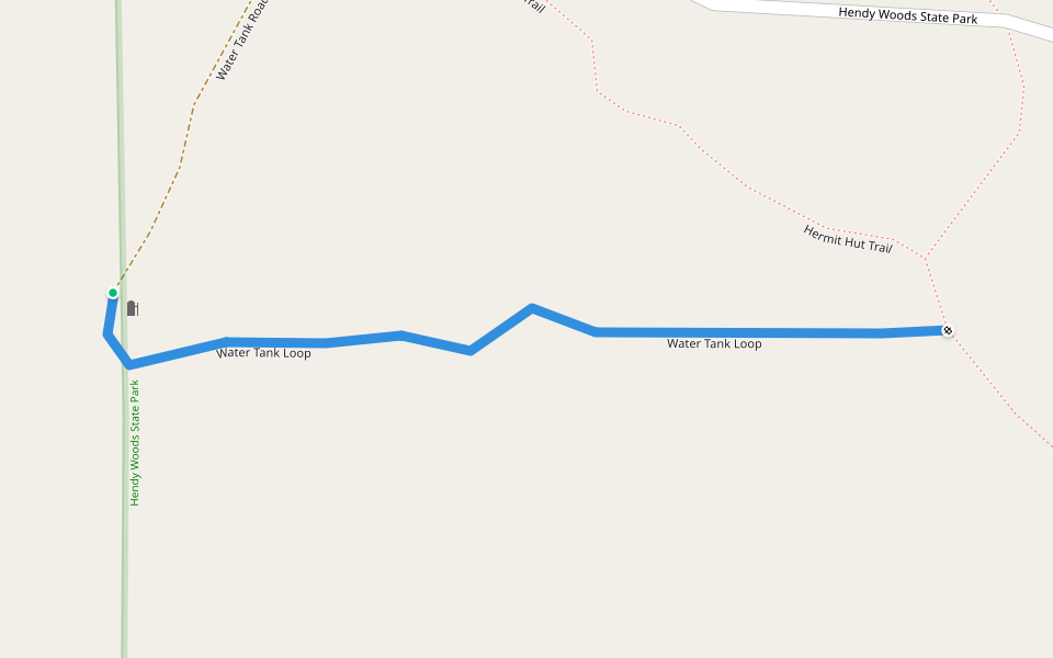 Water Tank Loop walking route map in Philo