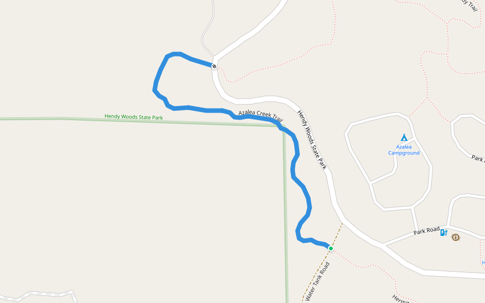 Azalea Creek Trail walking route map in Philo