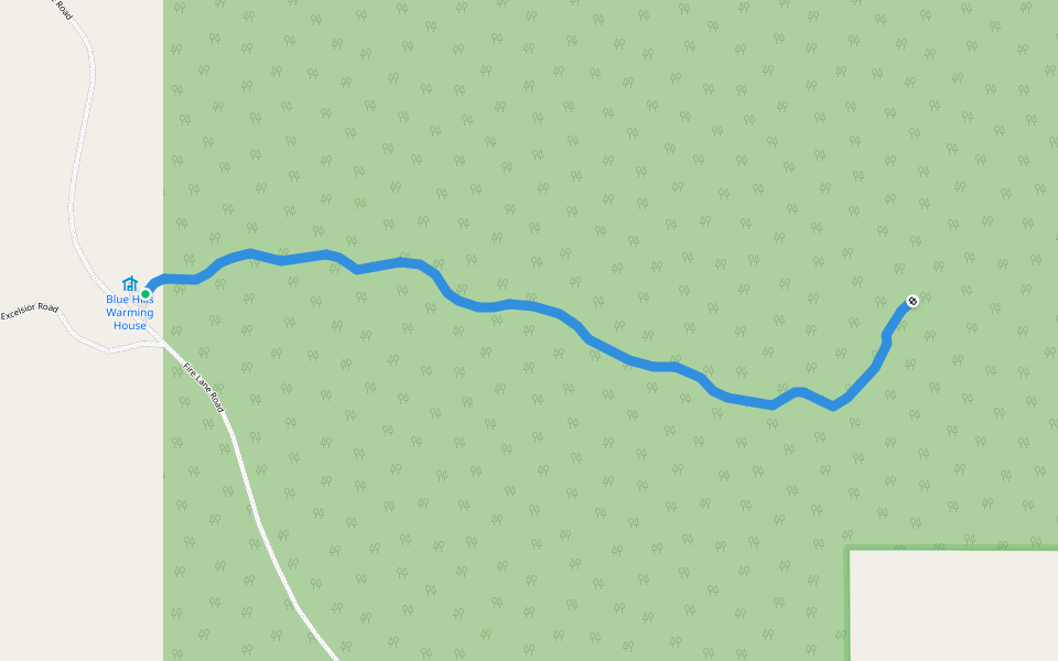 Gravel Road walking route map in Atlanta Twp