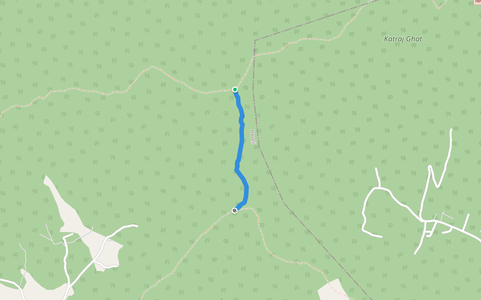 K2S to Taljai top walking route map in Tanaji Nagar