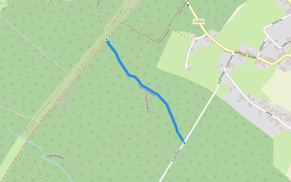 Sc hwarzensweg walking route map in Kurort Seiffen/Erzgeb.
