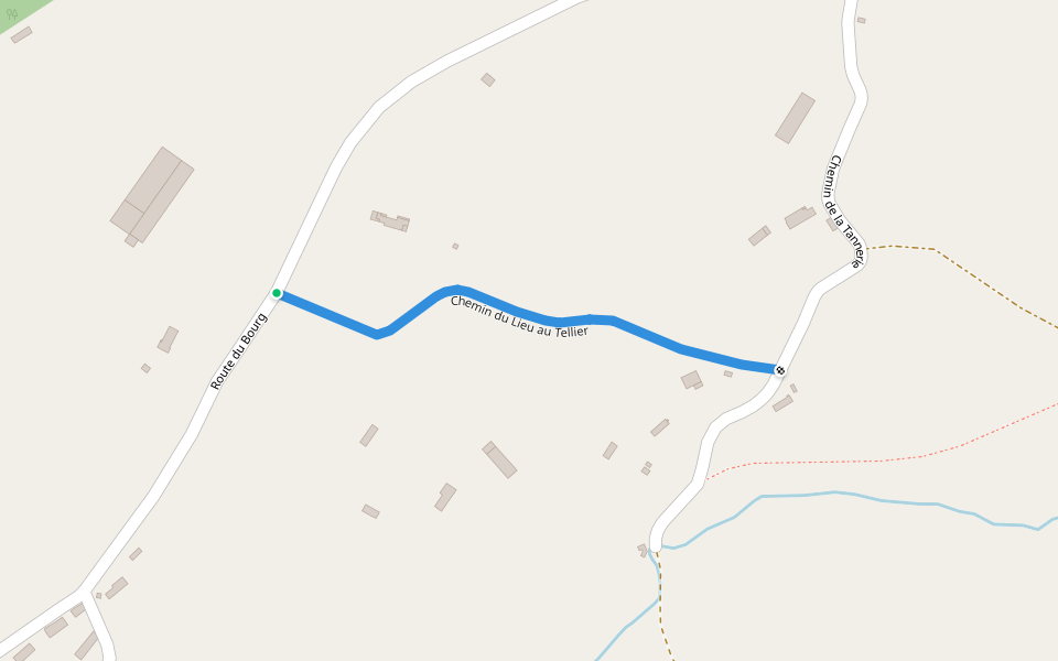 Chemin du Lieu au Tellier walking route map in Saint-Pierre-Azif