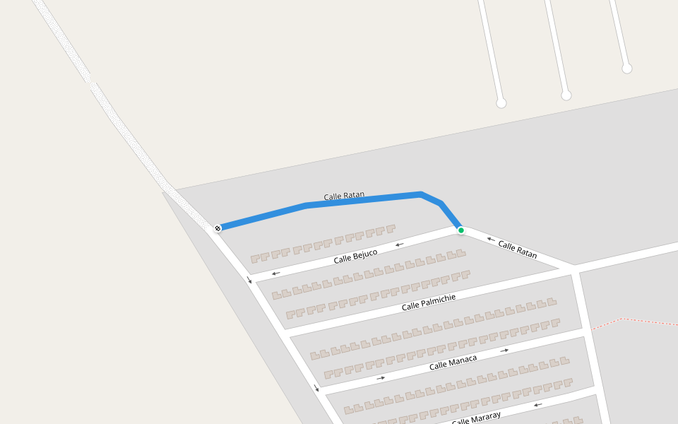 Calle Ratan walking route map in La Paz