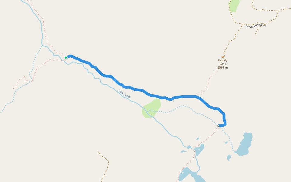 Bare Island Lake Trail walking route map in Bass Lake