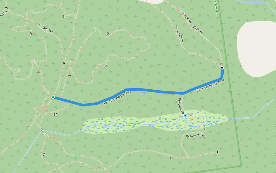 15 - La piste de Thea walking route map in Val-des-Monts