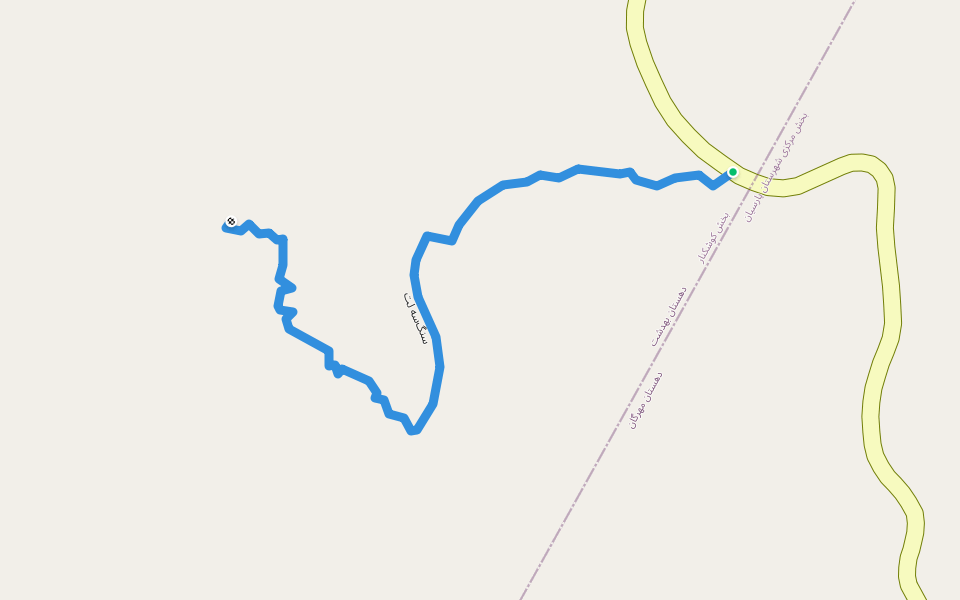 سنگ‌سه لت walking route map in Kish