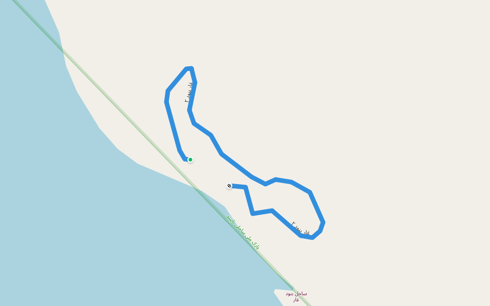 غار بنود ۲ walking route map in Zobar