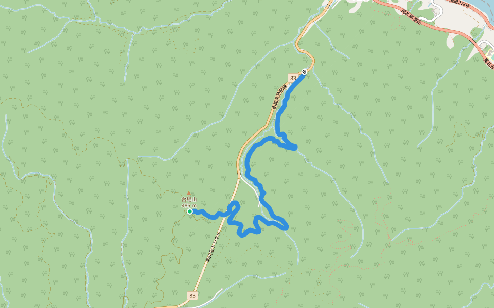 旧川汲山道 walking route map in Hakodate